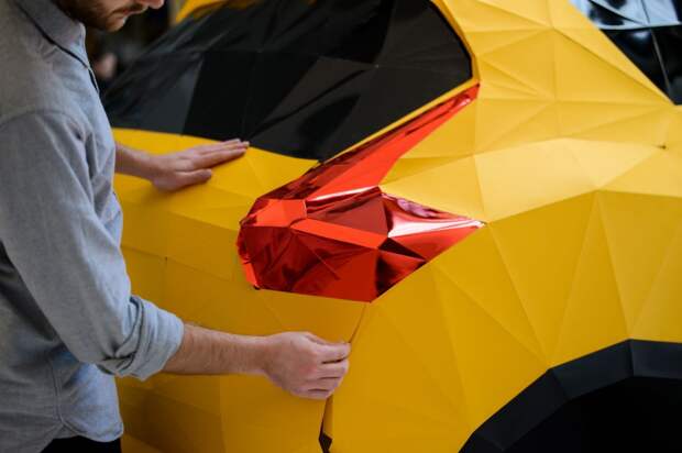 Бумажный Nissan Juke в натуральную величину juke, nissan, оригами