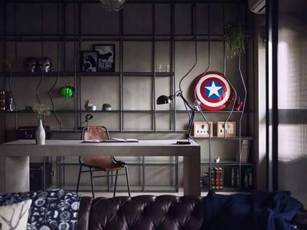 Интерьер в стиле Avengers (Мстителей) дизайн, интерьер, кино, компьютерные игры