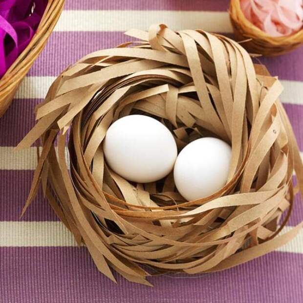 Идеи для Пасх- гнездо для яиц