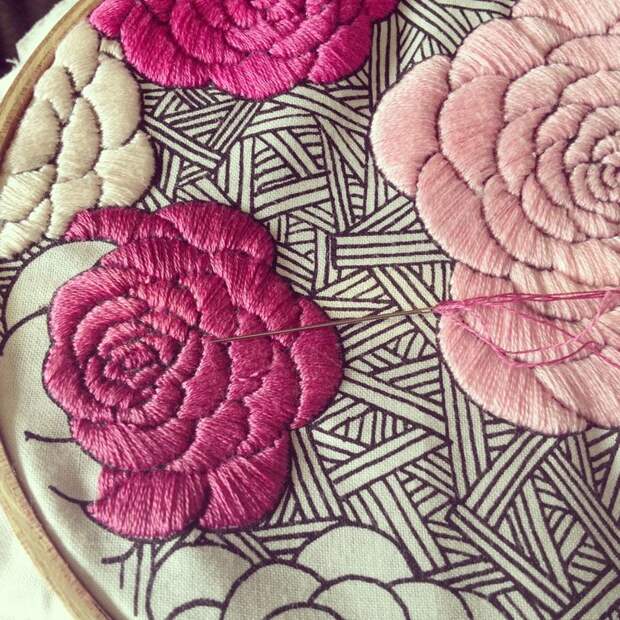 roses embroidery: 