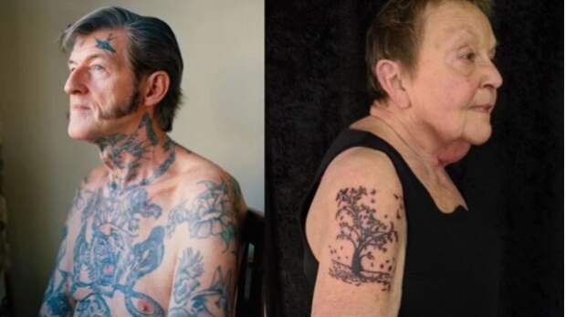 У вас есть татуировки Посмотрите как они будут выглядеть в старости.