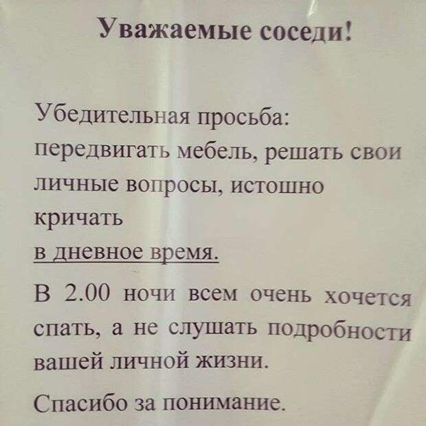 Шедевральные подъездные объявления