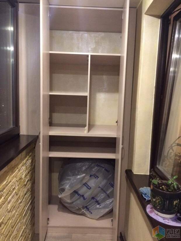 Ремонт балкона фото, шкаф на балконе Ремонт балкона фото, шкаф на балконе