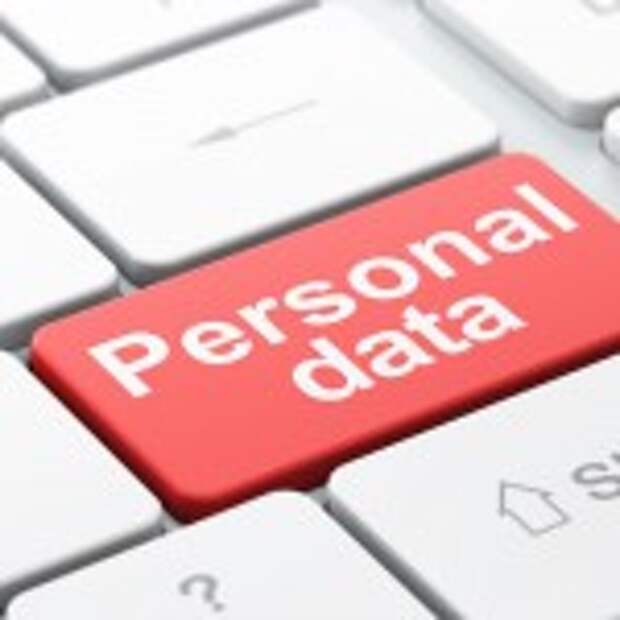 Information concept: computer keyboard with word Personal Data, selected focus on enter button background, 3d render