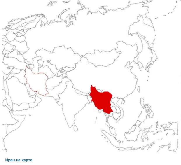 Политическая карта ирана на русском