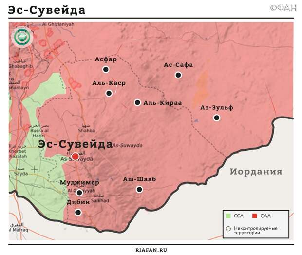 Карта военных действий — Эс-Сувейда