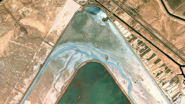 16. Геотермальная электростанция в Мехикали, Мексика google earth, земля, фото