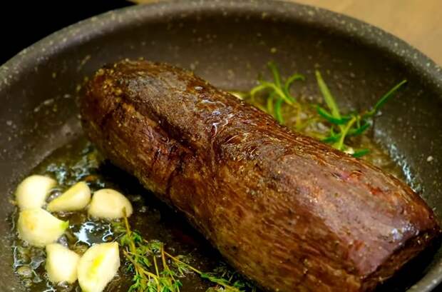 Мясо шиворот-навыворот - сочная говядина, запеченная в духовке Мясо, Говядина, Вырезка, Видео, Длиннопост, Рецепт, Кулинария