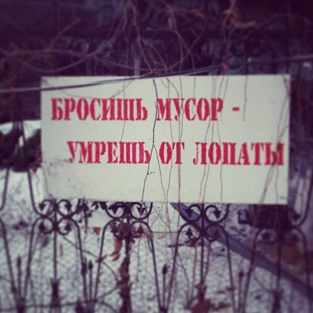 Прикольные надписи и объявления (40 фото)