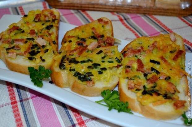 гренки с ветчиной