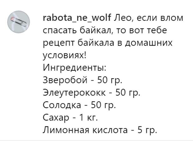 Россияне просят Ди Каприо спасти Байкал