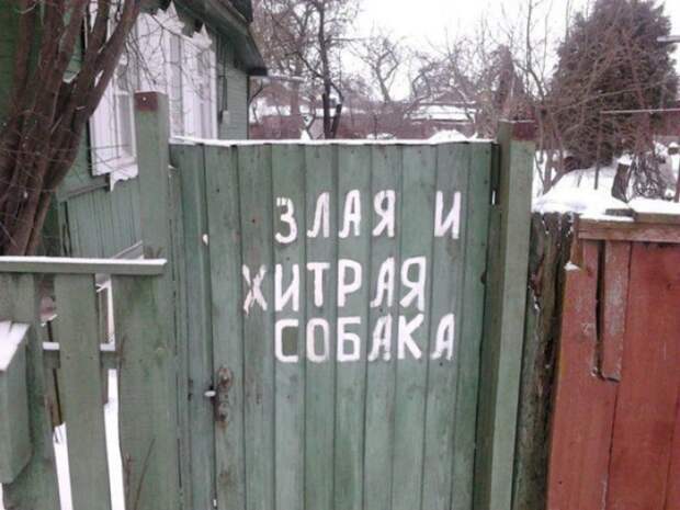 забавные вывески и предупреждения на заборах 