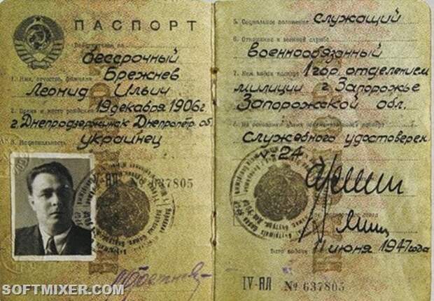 Как выглядели паспорта знаменитых людей