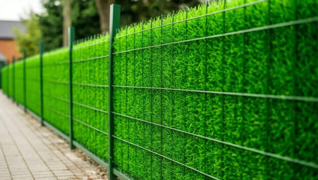 Профлист больше не в моде: забор из искусственной травы — стильно, тихо и без хлопот на годы