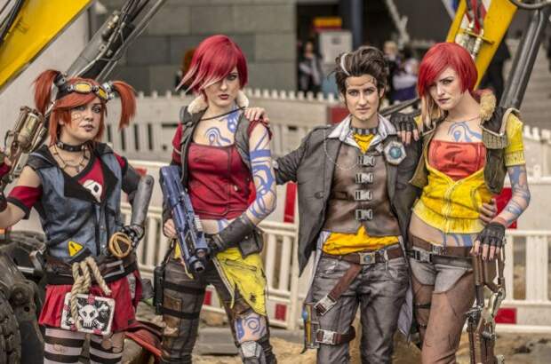 cosplay Borderlands группа людей