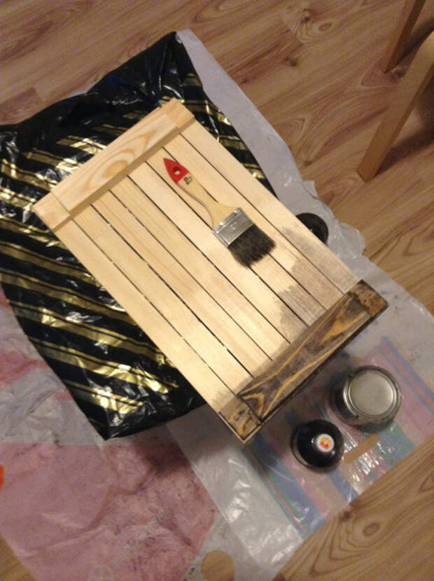 28. начинаю процесс покраски 28. начинаю процесс покраски good job, hand-made, декоративный предмет, кофе, ящик