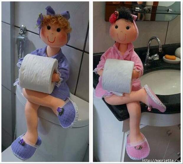 Текстильные куклы - держатели туалетной бумаги. Выкройки (17) (564x506, 134Kb)