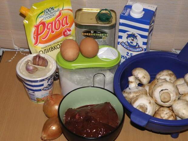 Необходимые продукты. пошаговое фото этапа приготовления печеночного торта