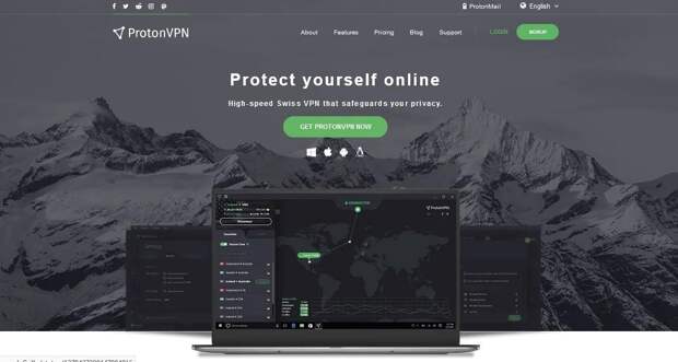 ProtonVPN-website-screenshot