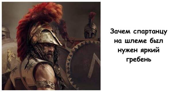 Зачем спартанцу на шлеме был нужен яркий гребень