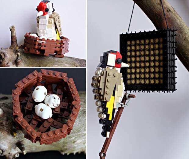 том пулсом скульптуры птиц из конструктора LEGO (7)