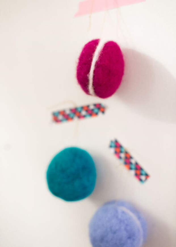 DIY Felted French Macaron Ornaments