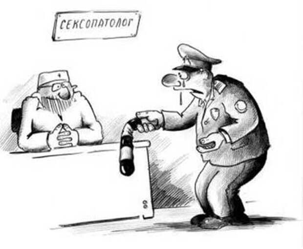 карикатура гаишник у доктора