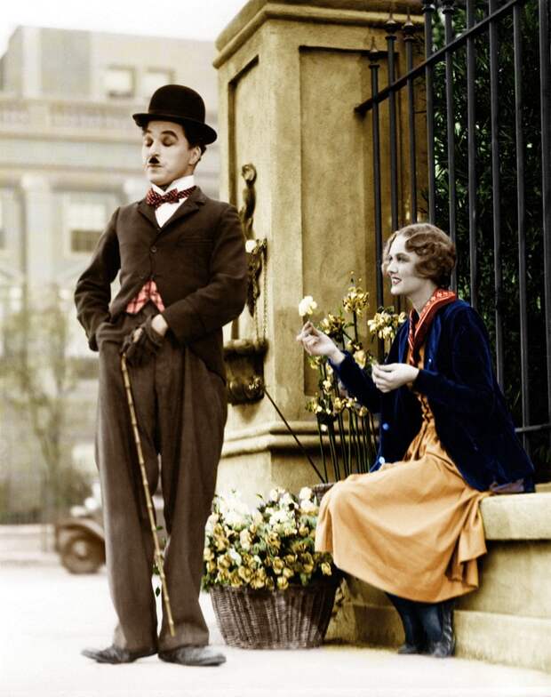 15 редких раскрашенных фотографий Чарли Чаплина, сделанных в 1910-1930-х годах