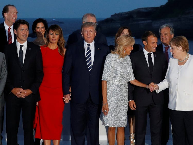 Мелания Трамп целует Джастина Трюдо
