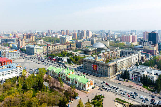 Новосибирск с вертолета