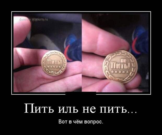Пить или не пить... демотиватор, юмор