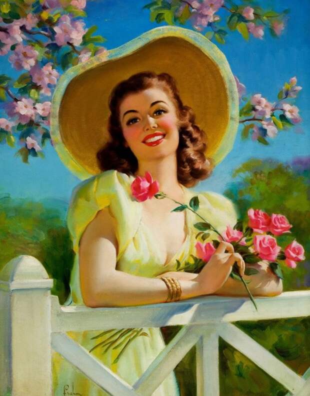 Красотки! Художник-иллюстратор Art Frahm (1907-1981)