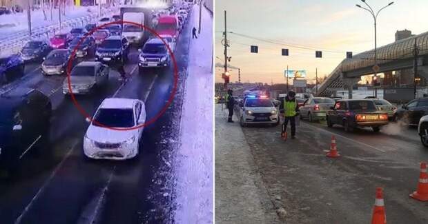 Авария дня. В Екатеринбурге перебегавшего дорогу школьника переехал внедорожник