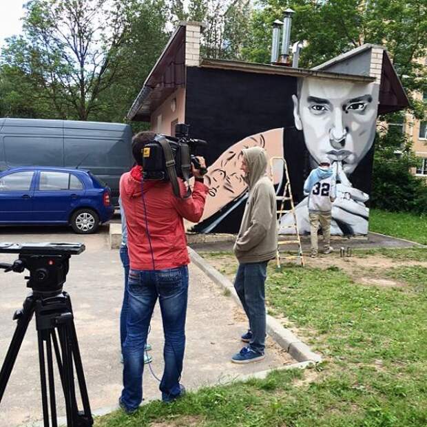 Стрит-арт команда HoodGraffTeam граффити, исскуство