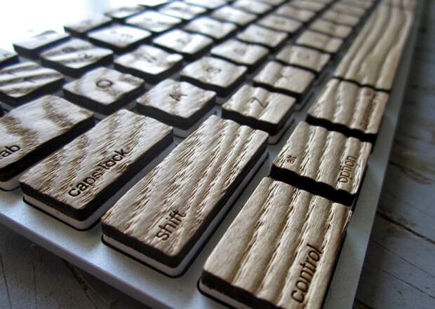 Стильная деревянная клавиатура Engrain Tactile Keyboard