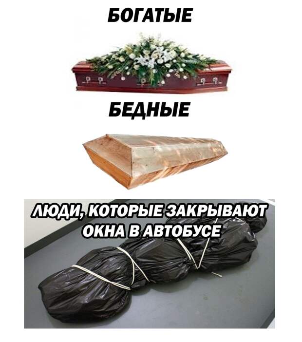 Гробы для бедных и богатых