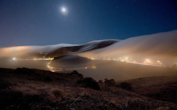 29. Туман над Сан-Франциско без фотошопа, удивительные фотографии, фото