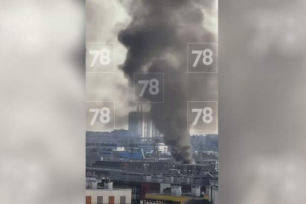 В сети появились видео столбов черного дыма в Петербурге и Ленобласти