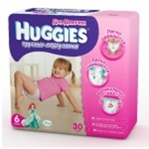 Трусики-подгузники Huggies Little Walkers для девочек 6 (16-22 кг) 30 шт.