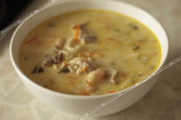 Суп сырный с фасолью пошаговый рецепт с фото