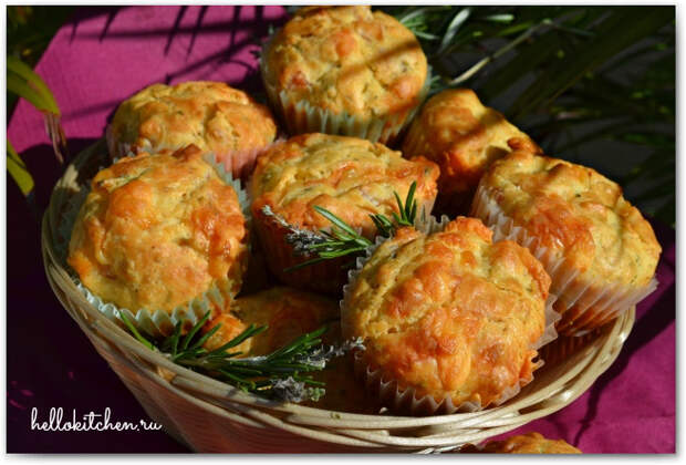 Маффины с ветчиной сыром и пряными травами 00  Маффины с ветчиной, сыром и пряными травами