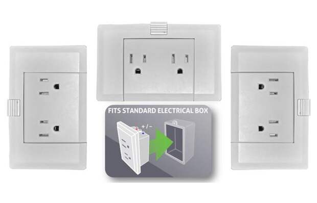 Открывать theOUTlet можно не отключая уже подключенные вилки.