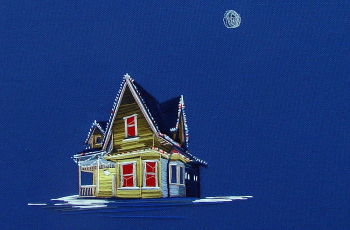 Серия вышитых картинок «Dwellings» («Жилища»)