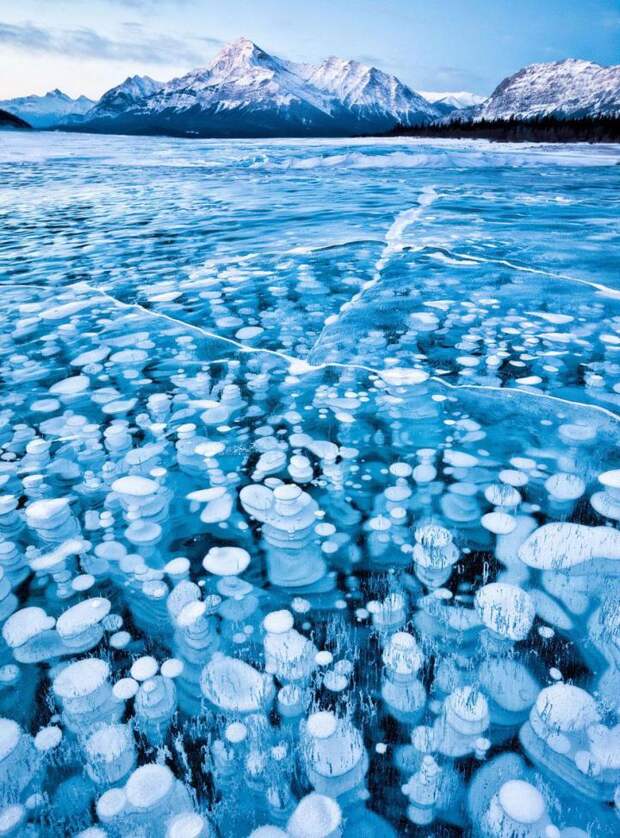 зимние пейзажи воздух под водой