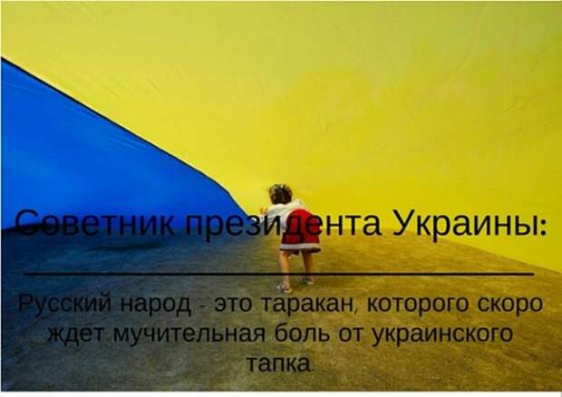 Руководство Украины объявило русский народ "тараканами"