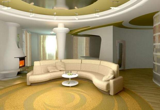 Дизайн зала в частном доме