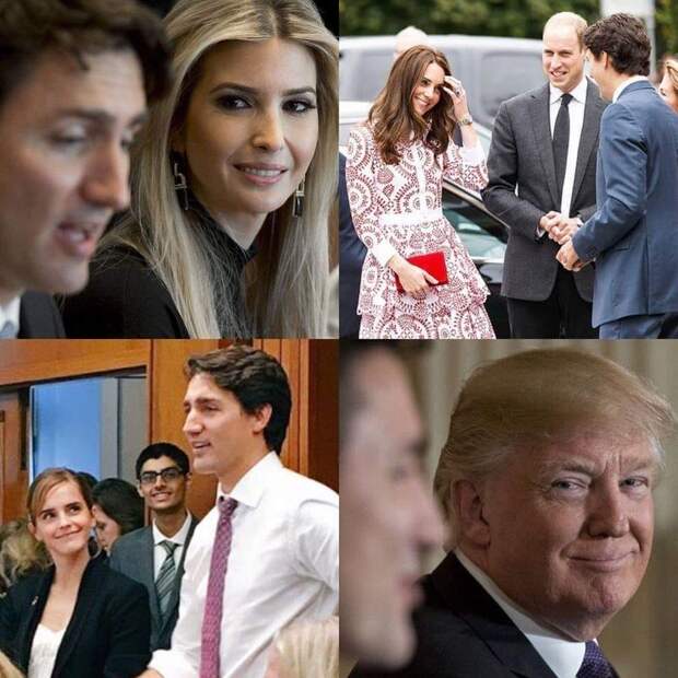 Мелания Трамп целует Джастина Трюдо