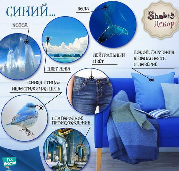 синий