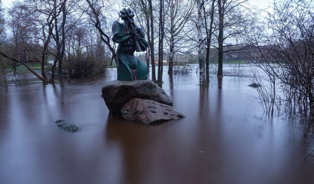 Улицы Петрозаводска ушли под воду