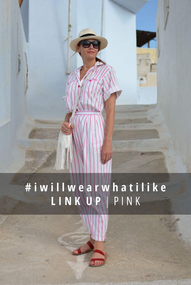 Vintage DVF pink and white striped jumpsuit | #iwillwearwhatilike